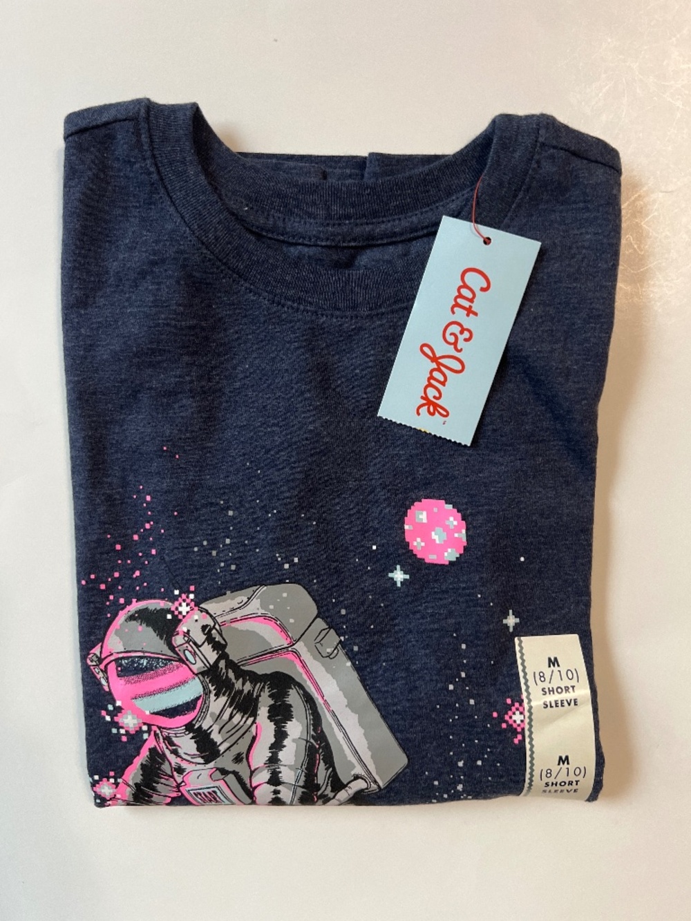 NWT Cat & Jack blue graphic short sleeve t-shirt M (8/10)